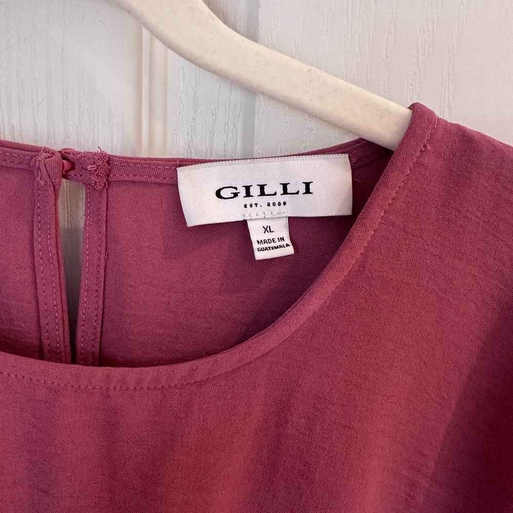 Gilli Dusty Mauve Tie-Waist Midi Dress - Picture 2 of 3
